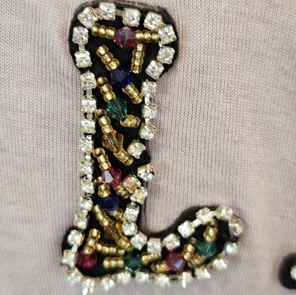 For the Republic, Embellished T-Shirt, size Large, 100% Rayon, soft, new, no tag - Picture 4 of 5